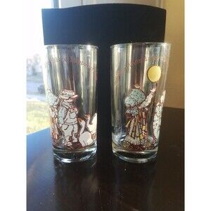 Holly Hobbie Vintage Water Glasses Drinkware American Greetings Circa 1970s